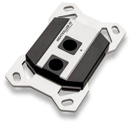 Heatkiller CPU block in black and chrome