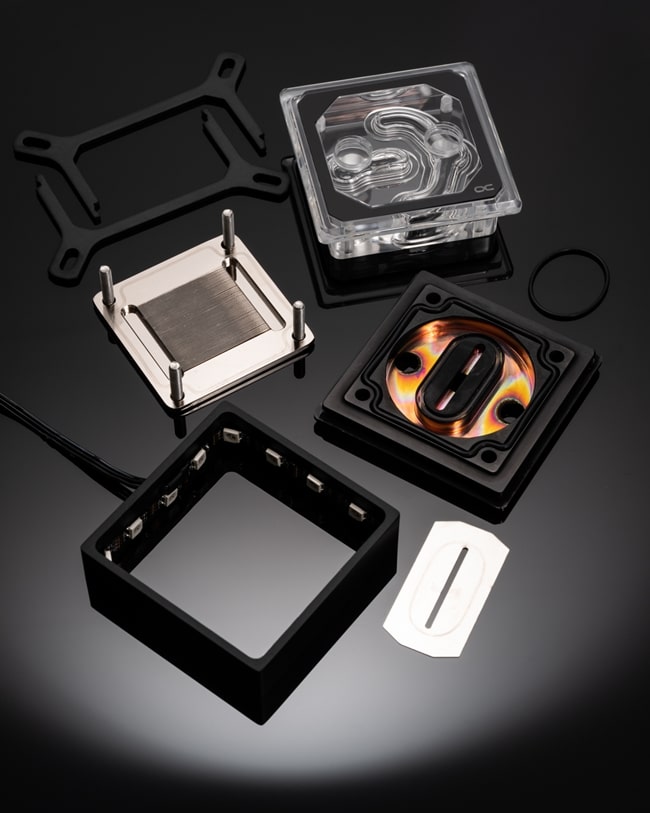 Alphacool CPU water block disassembled