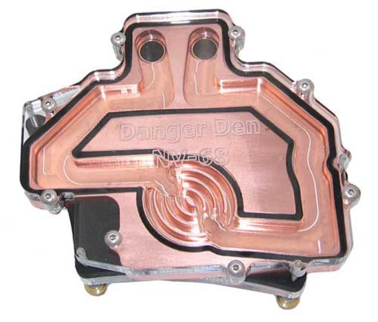 One of the first commercially available water blocks from Danger Den