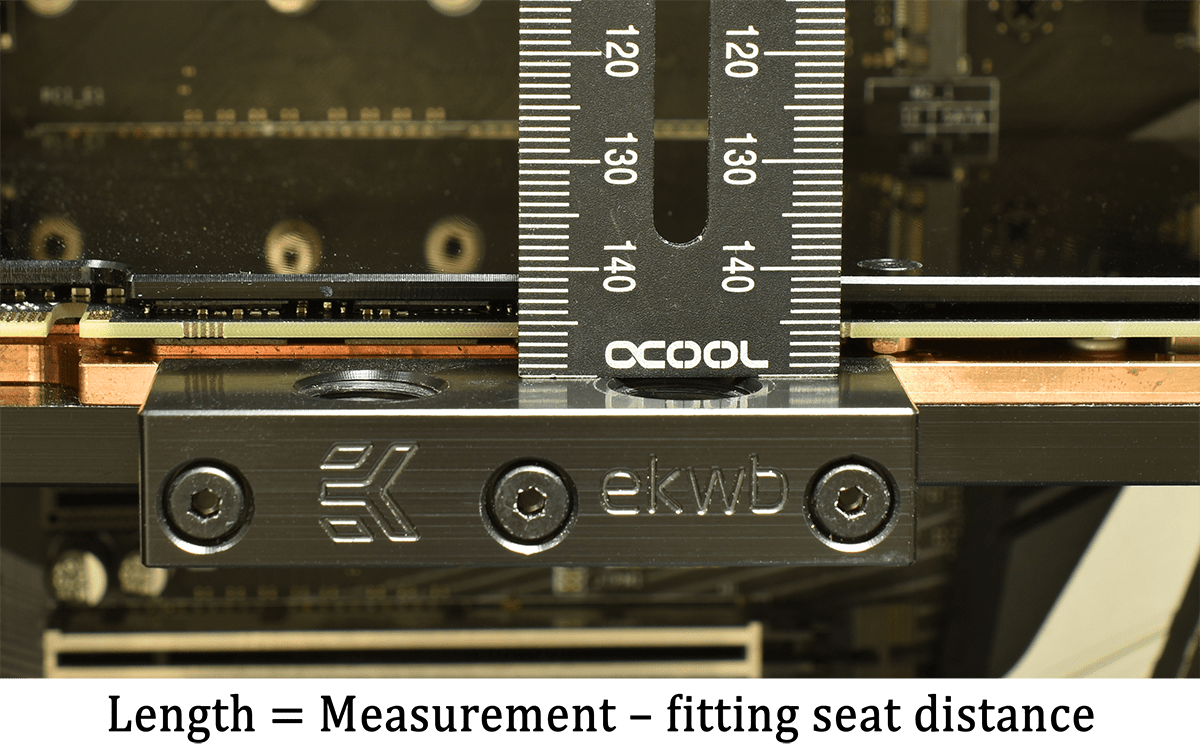 Custom water loop construction measuring