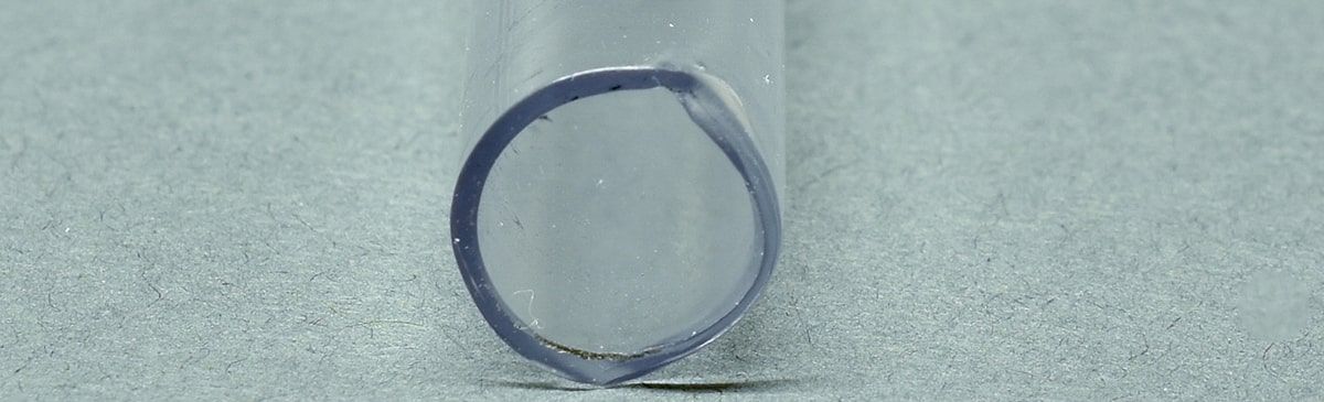 Water cooling tubing deformed from pressure