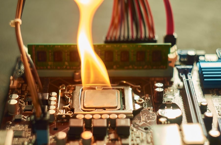 CPU on fire