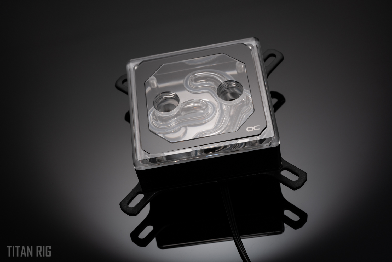 Alphacool Eisblock XPX Aurora Edge CPU Water Block from the bottom